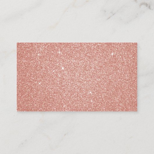 Pink Glitter en Sparkle Simple Business Informatiekaartje (Achterkant)