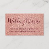 Pink Glitter en Sparkle Simple Business Informatiekaartje (Voorkant)