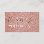 Pink Glitter en Sparkle Simple Business Visitekaartje (Voorkant)