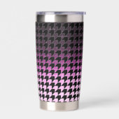 PInk glitter en zwart houndstooth patroon Geïsoleerde Drinkbeker (Links)