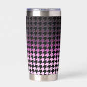 PInk glitter en zwart houndstooth patroon Geïsoleerde Drinkbeker (Achterkant)