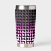 PInk glitter en zwart houndstooth patroon Geïsoleerde Drinkbeker (Voorkant)