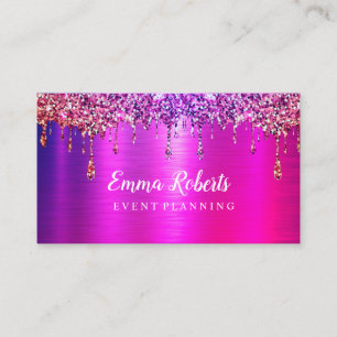 PINK Glitter Event Visitekaartje