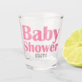 Pink Glitter Girl Baby shower Shots Shot Glas (Voorkant)