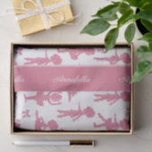 Pink Glitter Girl Ballerina Pattern Birthday Party Tissuepapier (Geschenk)