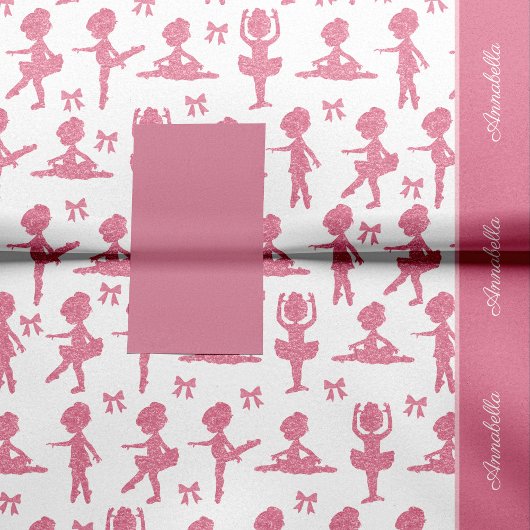 Pink Glitter Girl Ballerina Pattern Birthday Party Tissuepapier