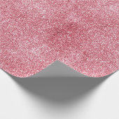 Pink Glitter Glitz Unicorn Sparkle Cadeaupapier (Hoek)