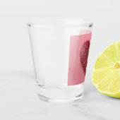 Pink glitter heart shot glasses. shot glas (Links)