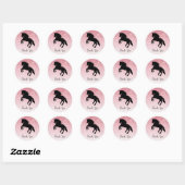 Pink Glitter Horse Barnyard Boerderij Party Ronde Sticker (Vel)