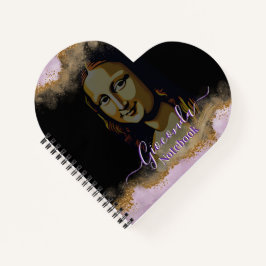 Pink Glitter Leonardo Da Vinci Gioconda Notitieboek