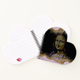 Pink Glitter Leonardo Da Vinci Gioconda Notitieboek