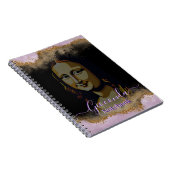 Pink Glitter Leonardo Da Vinci Gioconda Notitieboek (Rechterzijde)