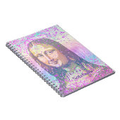 Pink Glitter Leonardo Da Vinci Gioconda Notitieboek (Rechterzijde)