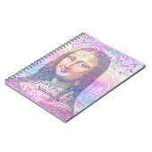 Pink Glitter Leonardo Da Vinci Gioconda Notitieboek (Linkerzijde)