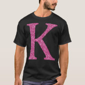 Pink Glitter Letter T-shirt (Voorkant)