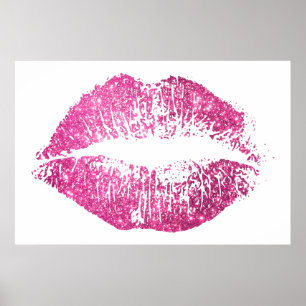 Pink Glitter Lips #2 Poster