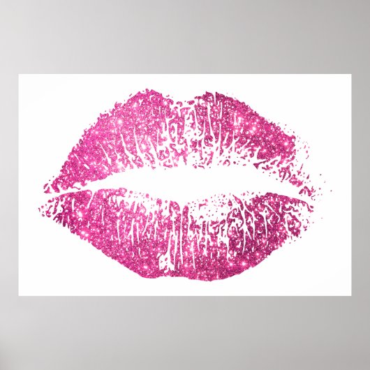 Pink Glitter Lips #2 Poster (Voorkant)