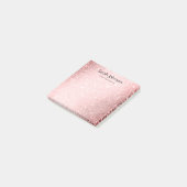 Pink Glitter Monogram Personalized Name  Post-it® Notes (Schuin)