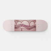 Pink Glitter Naam Emma Skateboard (Horizontaal)