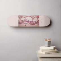 Pink Glitter Naam Emma Skateboard