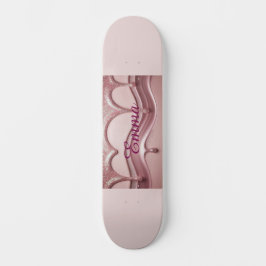 Pink Glitter Naam Emma Skateboard