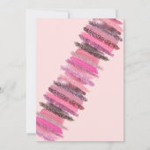 Pink Glitter Nail Polish Spa Day Vrijgezellenfeest Kaart (Achterkant)