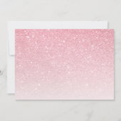 Pink Glitter Ombre Annaprashan First Rice Kaart (Achterkant)