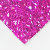Pink Glitter Ombre Princess Queen Sparkle Monogram Fleece Deken (Hoek)