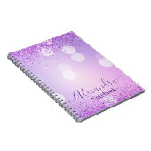 Pink Glitter Pastel Circles Custom  Notitieboek (Rechterzijde)