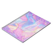 Pink Glitter Pastel Custom  Notitieboek (Linkerzijde)