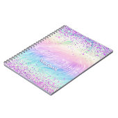 Pink Glitter Pastel Custom  Notitieboek (Linkerzijde)
