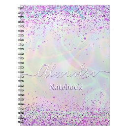 Pink Glitter Pastel Custom  Notitieboek
