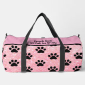 Pink Glitter Paw Print Pet monogram personalize Plunjezak (Voorkant)
