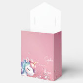 Pink Glitter Rainbow Unicorn Birthday Bedankdoosjes (Geopend)
