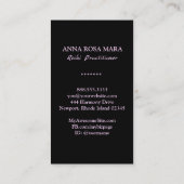 ** Pink Glitter Reiki Master Practitioner Symbool Visitekaartje (Achterkant)