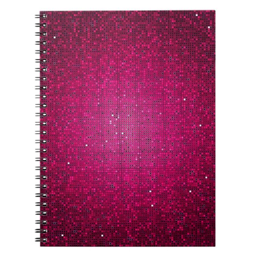 Pink Glitter Sequin Disco Glitz Spiral Notitieboek (Voorkant)