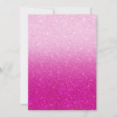 Pink Glitter Sparkles Ombre Sweet 16 Kaart (Achterkant)