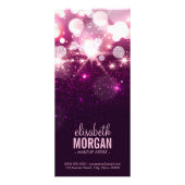 Pink Glitter Sparkles - Prijs Service List Menu (Achterkant)