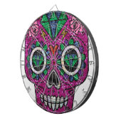 pink glitter sugar skull dartbord (Voorkant Rechts)