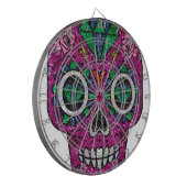pink glitter sugar skull dartbord (Voorkant Links)