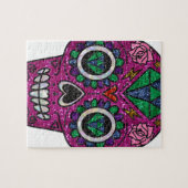 pink glitter sugar skull legpuzzel (Horizontaal)