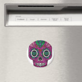 pink glitter sugar skull magneet (Insitu (Vaatwasser))