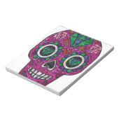 pink glitter sugar skull notitieblok (Linkerzijde)