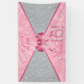 Pink Glitter, Sweet 16 Spandoek (Verticaal)