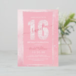 Pink Glitter Sweet 16 Verjaardag Uitnodiging voor<br><div class="desc">Vier haar mijlpaal verjaardag in stijl met deze elegante roze glitter Sweet 16 verjaardagsuitnodiging. Ontworpen met glinsterende glitternummers, zachte blozende achtergrond en moderne scriptlettertypen, is deze aanpasbare uitnodiging perfect voor tienermeisjes die van glamour en glamour houden. Personaliseer met uw feestgegevens en de naam van het verjaardagsmeisje voor een echt unieke...</div>
