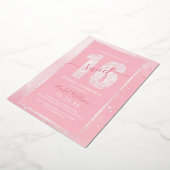 Pink Glitter Sweet 16 Verjaardag Uitnodiging voor (Gedraaid)