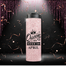 Pink Glitter Verjaardag Meisje Queens worden gebor
