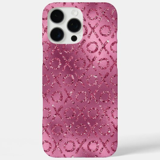 Pink Glitter XOXO Case-Mate iPhone Case (Achterkant)