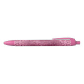 Pink Glitter XOXO Zwarte Inkt Pen (Bovenkant)