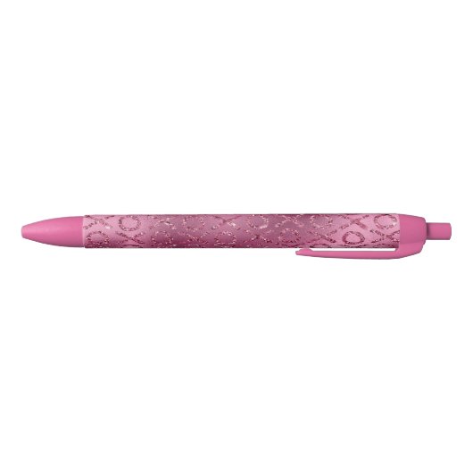Pink Glitter XOXO Zwarte Inkt Pen (Bodem)